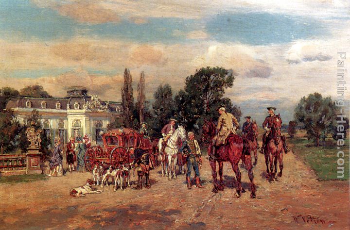 The Arrival painting - Wilhelm Velten The Arrival art painting